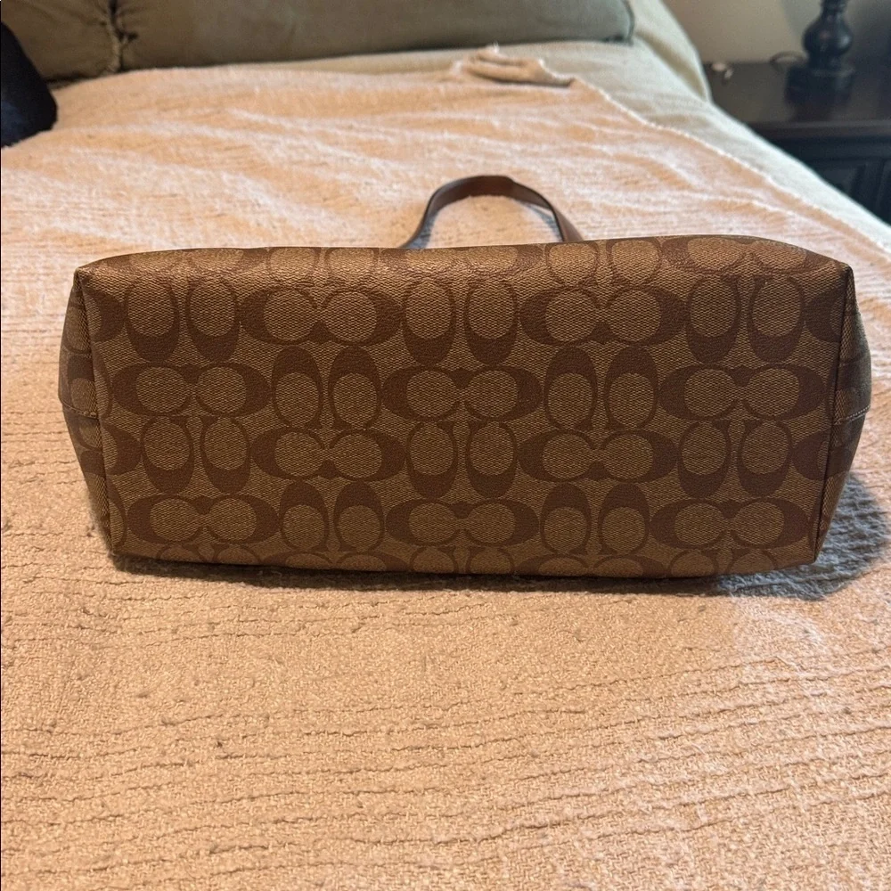 Coach Tan and Brown Signature Tote